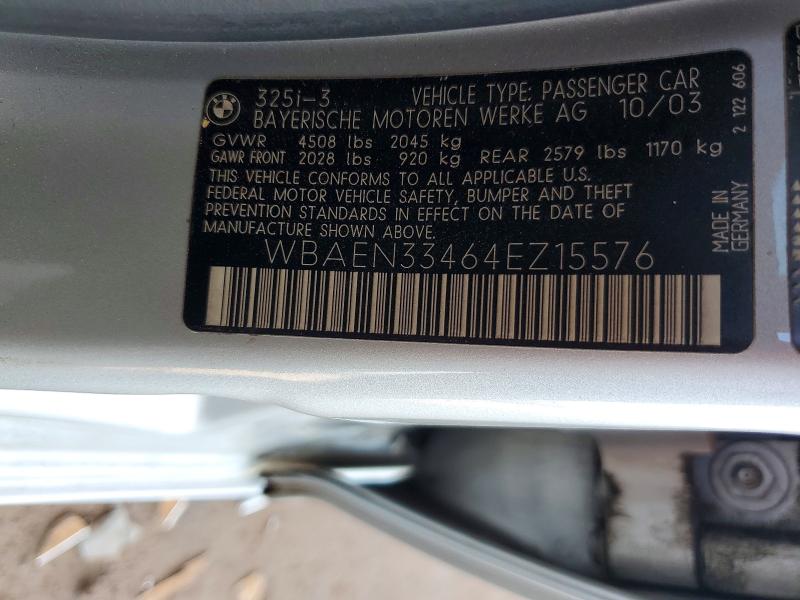 63258326 :رقم المزاد ، WBAEN33464EZ15576 vin ، 2004 Bmw 325 مزاد بيع