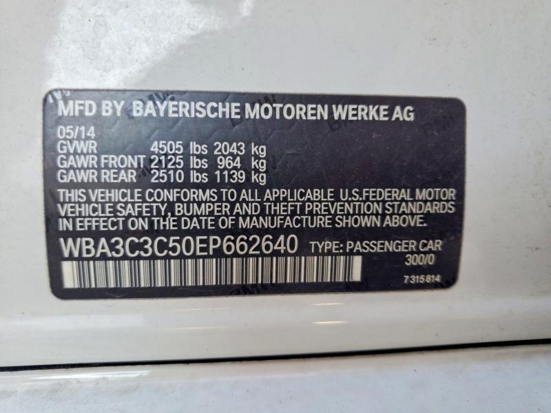 Aukcja sprzedaży 2014 Bmw 320, vin: WBA3C3C50EP662640, numer aukcji: 62888036
