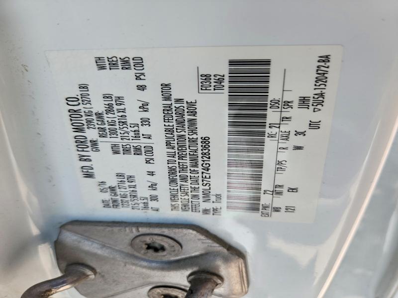 60484506 :رقم المزاد ، NM0LS7E74G1283686 vin ، 2016 Ford Transit Connect مزاد بيع