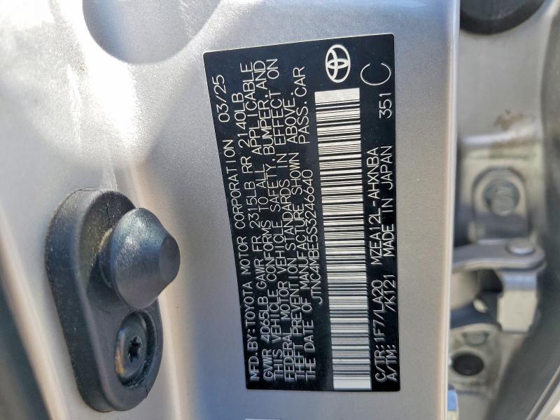 Aukcja sprzedaży 2025 Toyota Corolla, vin: JTNC4MBE5S3246640, numer aukcji: 57253816