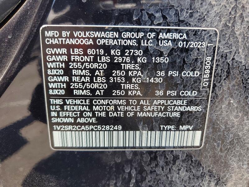 Aukcja sprzedaży 2023 Volkswagen Atlas, vin: 1V2SR2CA5PC528249, numer aukcji: 62482786