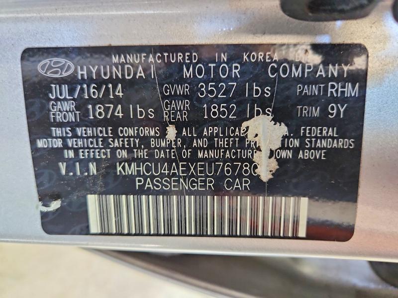 61214816 :رقم المزاد ، KMHCU4AEXEU767806 vin ، 2014 Hyundai Accent مزاد بيع