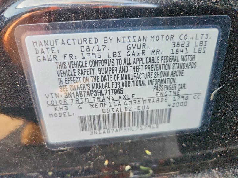 Aukcja sprzedaży 2017 Nissan Sentra, vin: 3N1AB7AP3HL717965, numer aukcji: 59623896