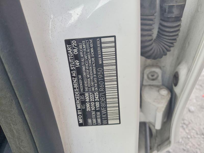 Aukcja sprzedaży 2020 Mercedes-benz C, vin: W1KWF8DB7LR601950, numer aukcji: 62743026