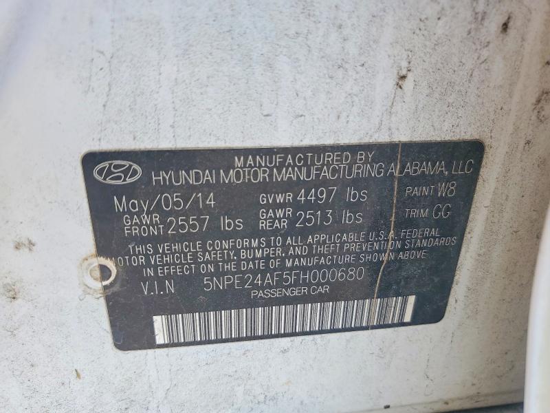 Aukcja sprzedaży 2015 Hyundai Sonata, vin: 5NPE24AF5FH000680, numer aukcji: 59774336