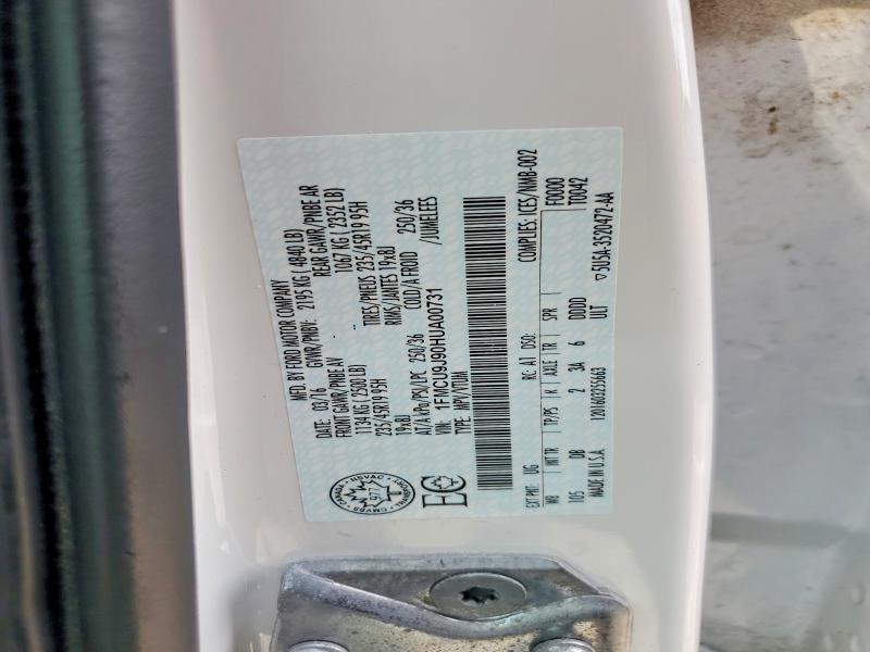 Aukcja sprzedaży 2017 Ford Escape, vin: 1FMCU9J90HUA00731, numer aukcji: 63488616
