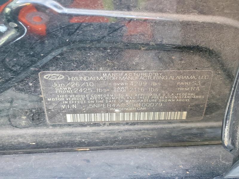 Aukcja sprzedaży 2011 Hyundai Sonata, vin: 5NPEB4AC3BH100079, numer aukcji: 60554116