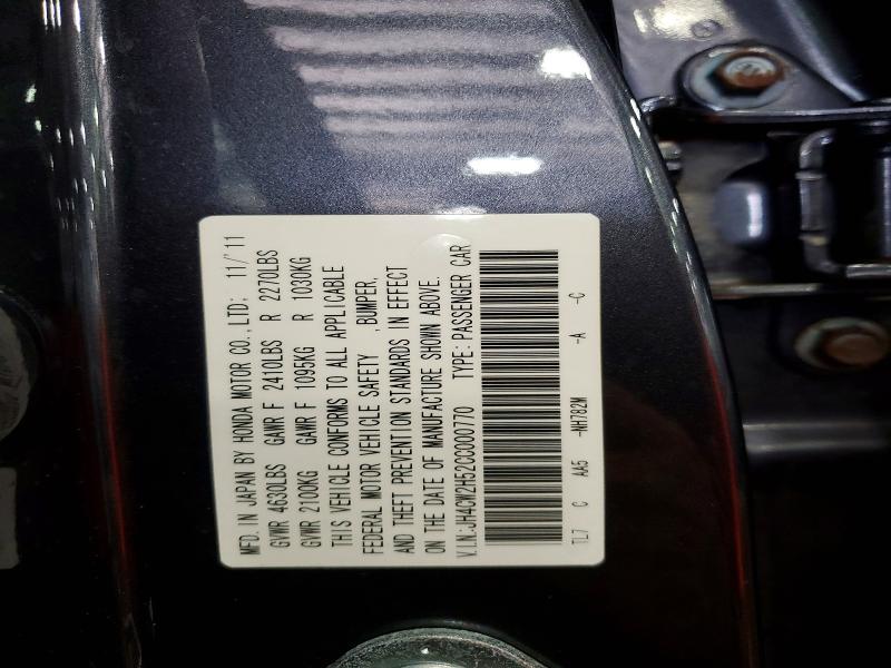 Aukcja sprzedaży 2012 Acura Tsx, vin: JH4CW2H52CC000770, numer aukcji: 61635486