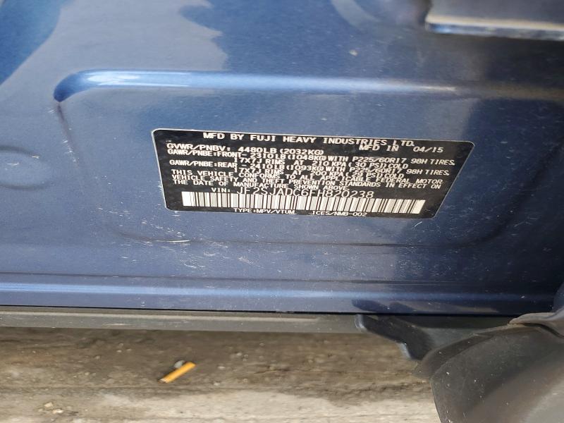 60166176 :رقم المزاد ، JF2SJADC6FH820238 vin ، 2015 Subaru Forester مزاد بيع