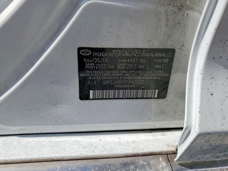 60758446 :رقم المزاد ، 5NPE34AF0FH143033 vin ، 2015 Hyundai Sonata مزاد بيع