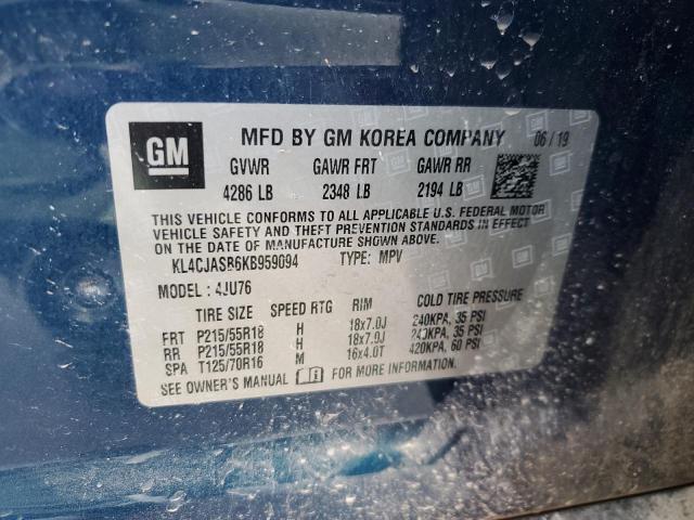 Aukcja sprzedaży 2019 Buick Encore Preferred, vin: KL4CJASB6KB959094, numer aukcji: 64058523
