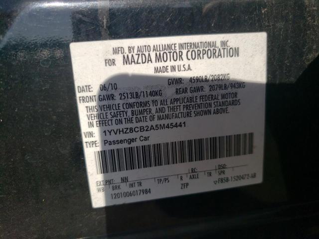 Aukcja sprzedaży 2010 Mazda 6 S, vin: 1YVHZ8CB2A5M45441, numer aukcji: 64645513