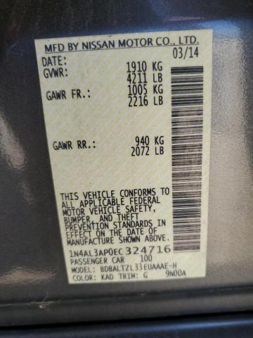 Aukcja sprzedaży 2014 Nissan Altima 2.5, vin: 1N4AL3AP0EC324716, numer aukcji: 64522233