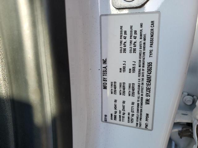 65050093 :رقم المزاد ، 5YJ3E1EA8KF436265 vin ، 2019 Tesla Model 3 مزاد بيع