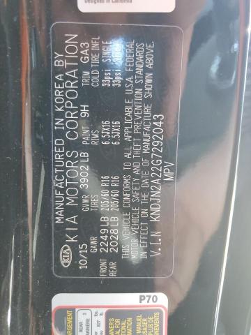 62924473 :رقم المزاد ، KNDJN2A22G7292043 vin ، 2016 Kia Soul مزاد بيع
