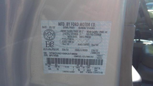 Продажа на аукционе авто 2008 Ford Escape Xlt, vin: 1FMCU93198KA74684, номер лота: 60300073