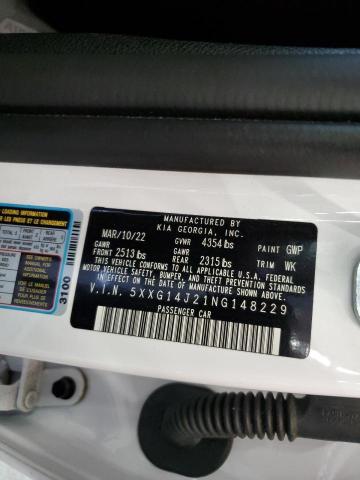 Aukcja sprzedaży 2022 Kia K5 Lxs, vin: 5XXG14J21NG148229, numer aukcji: 61009763