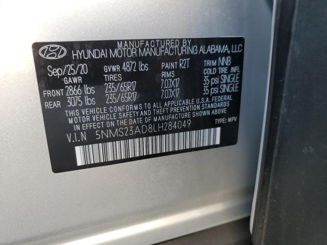 Продаж на аукціоні авто 2020 Hyundai Santa Fe Se, vin: 5NMS23AD8LH284049, номер лоту: 63448503