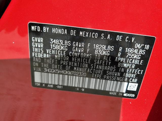Продажа на аукционе авто 2019 Honda Fit Lx, vin: 3HGGK5H40KM702320, номер лота: 62025003