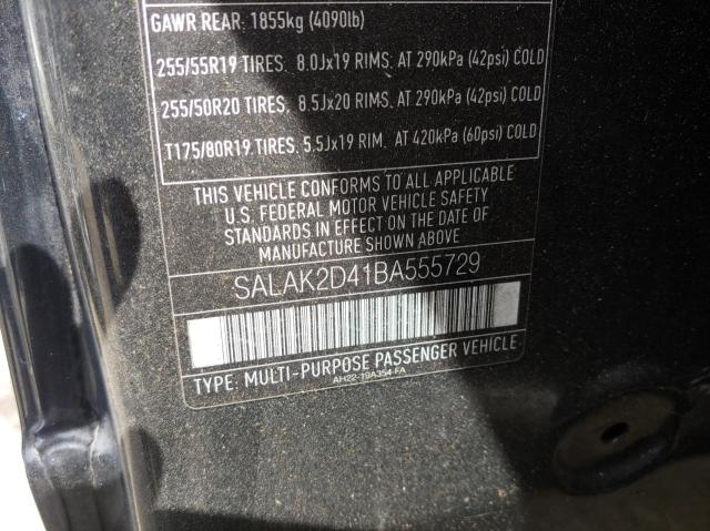 63370853 :رقم المزاد ، SALAK2D41BA555729 vin ، 2011 Land Rover Lr4 Hse Luxury مزاد بيع