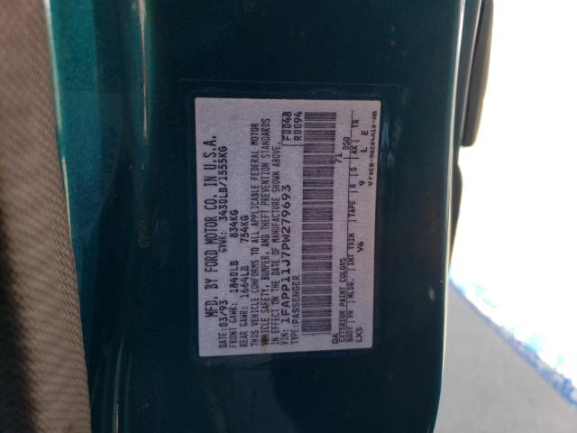 Auction sale of the 1993 Ford Escort Lx, vin: 1FAPP11J7PW279693, lot number: 64512393