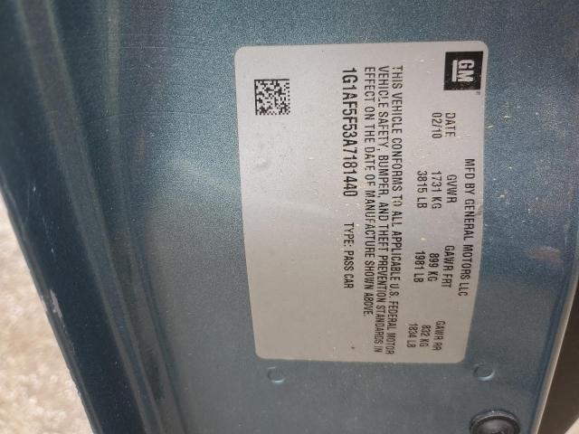 2010 Chevrolet Cobalt მანქანა იყიდება აუქციონზე, vin: 1G1AF5F53A7181440, აუქციონის ნომერი: 62620523