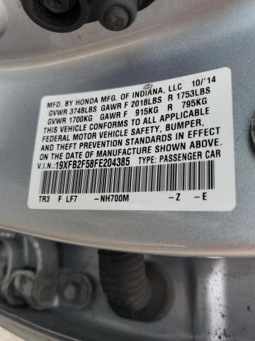 Aukcja sprzedaży 2015 Honda Civic Lx, vin: 19XFB2F58FE204385, numer aukcji: 65620933