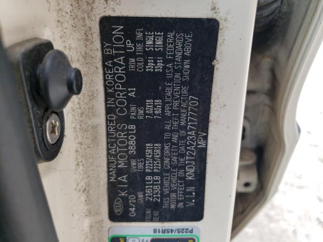62742353 :رقم المزاد ، KNDJT2A23A7177707 vin ، 2010 Kia Soul + مزاد بيع