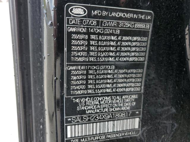 Aukcja sprzedaży 2009 Land Rover Range Rover Sport Supercharged, vin: SALSH234X9A189817, numer aukcji: 64848153