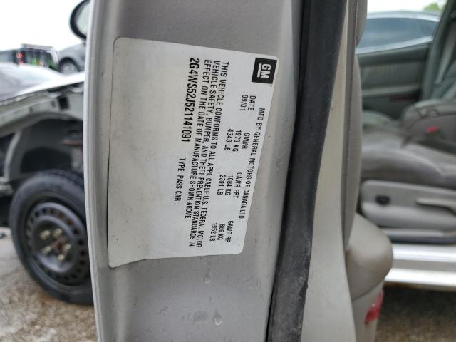 2002 Buick Century Custom მანქანა იყიდება აუქციონზე, vin: 2G4WS52J521141091, აუქციონის ნომერი: 61969623