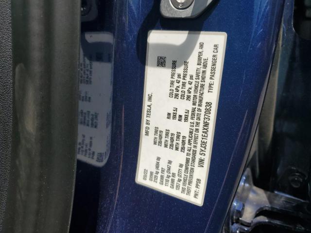 Продаж на аукціоні авто 2022 Tesla Model 3, vin: 5YJ3E1EAXNF370838, номер лоту: 62814763