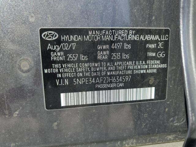2018 Hyundai Sonata Sport მანქანა იყიდება აუქციონზე, vin: 5NPE34AF2JH634597, აუქციონის ნომერი: 61573533