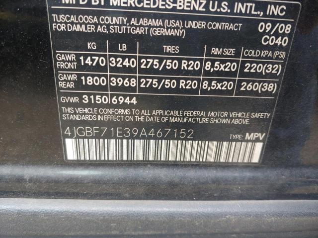 Aukcja sprzedaży 2009 Mercedes-benz Gl 450 4matic, vin: 4JGBF71E39A467152, numer aukcji: 66151013