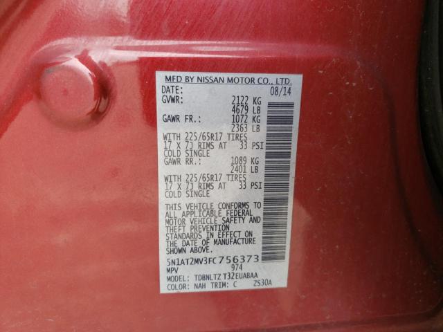 2015 Nissan Rogue S მანქანა იყიდება აუქციონზე, vin: 5N1AT2MV3FC756373, აუქციონის ნომერი: 64892543