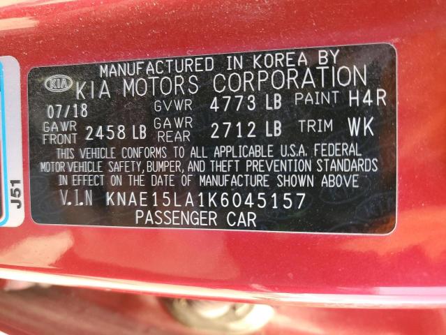 Auction sale of the 2019 Kia Stinger, vin: KNAE15LA1K6045157, lot number: 64850303