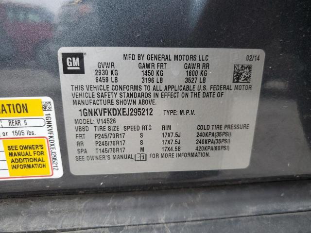 2014 Chevrolet Traverse Ls მანქანა იყიდება აუქციონზე, vin: 1GNKVFKDXEJ295212, აუქციონის ნომერი: 63468903