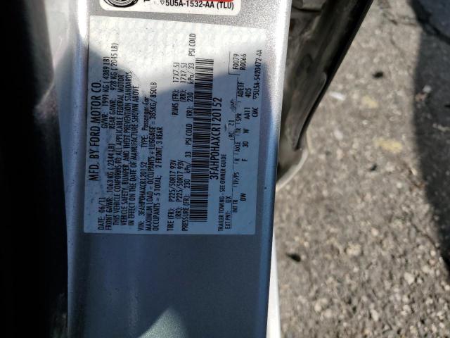 63290433 :رقم المزاد ، 3FAHP0HAXCR120152 vin ، 2012 Ford Fusion Se مزاد بيع