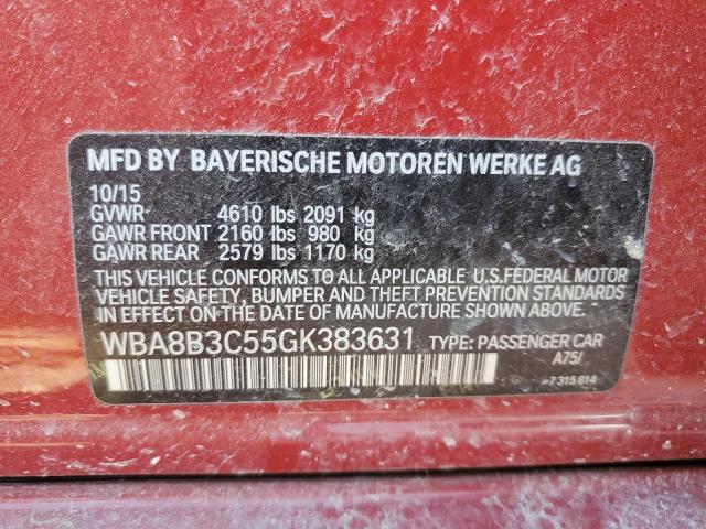 61197603 :رقم المزاد ، WBA8B3C55GK383631 vin ، 2016 Bmw 340 I مزاد بيع