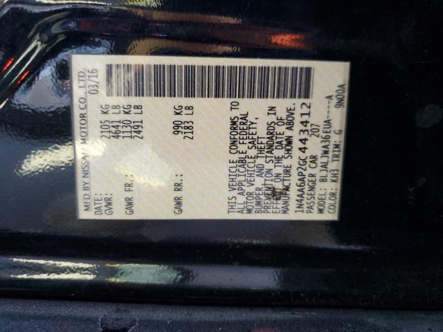 Aukcja sprzedaży 2016 Nissan Maxima 3.5s, vin: 1N4AA6AP2GC443412, numer aukcji: 66087513