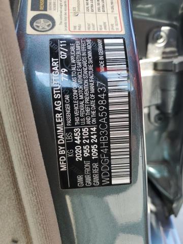 62616433 :رقم المزاد ، WDDGF4HB3CA598437 vin ، 2012 Mercedes-benz C 250 مزاد بيع