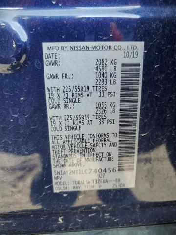 65468353 :رقم المزاد ، 5N1AT2MT1LC740456 vin ، 2020 Nissan Rogue S مزاد بيع
