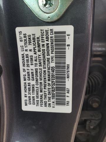 64794883 :رقم المزاد ، 19XFB2F52FE091405 vin ، 2015 Honda Civic Lx مزاد بيع