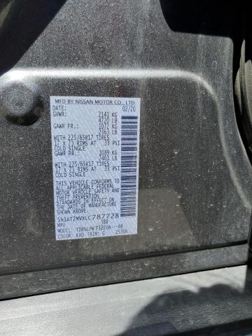 Продажа на аукционе авто 2020 Nissan Rogue S, vin: 5N1AT2MVXLC787728, номер лота: 64903593
