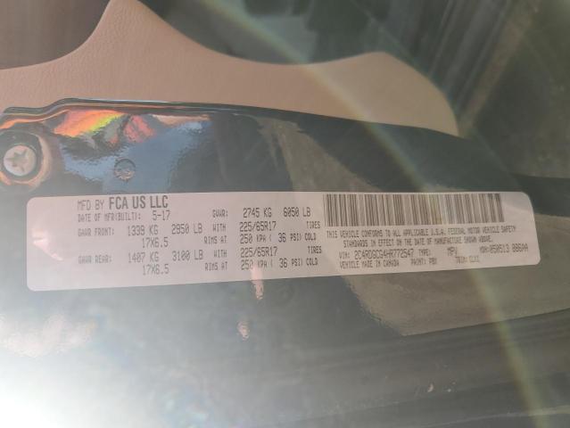 Продажа на аукционе авто 2017 Dodge Grand Caravan Sxt, vin: 2C4RDGCG4HR772547, номер лота: 62338183
