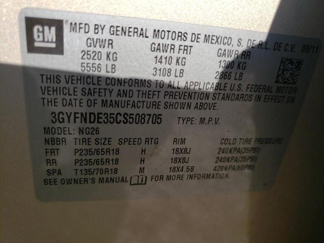 2012 Cadillac Srx Luxury Collection მანქანა იყიდება აუქციონზე, vin: 3GYFNDE35CS508705, აუქციონის ნომერი: 63770863