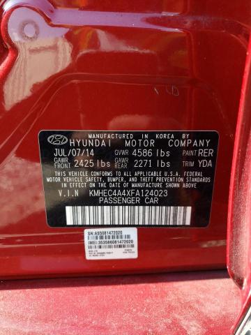 64685113 :رقم المزاد ، KMHEC4A4XFA124023 vin ، 2015 Hyundai Sonata Hybrid مزاد بيع