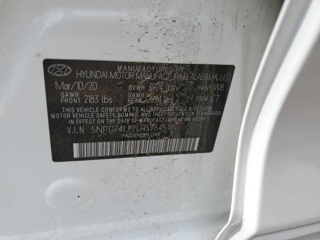 Aukcja sprzedaży 2020 Hyundai Elantra Se, vin: 5NPD74LF2LH596451, numer aukcji: 62478853