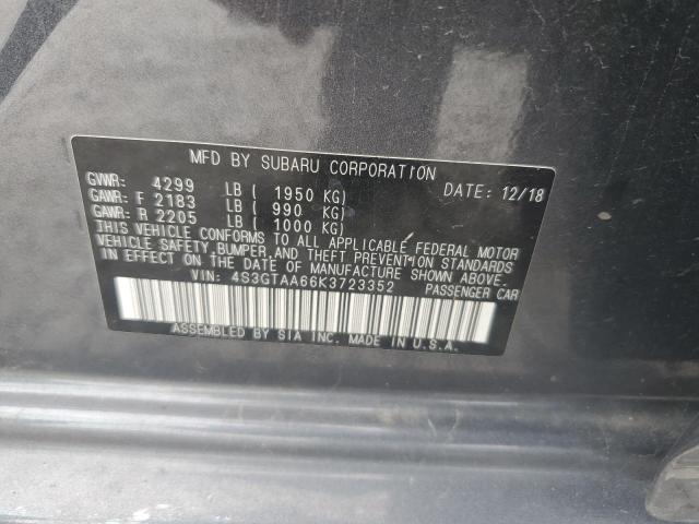 65429153 :رقم المزاد ، 4S3GTAA66K3723352 vin ، 2019 Subaru Impreza مزاد بيع