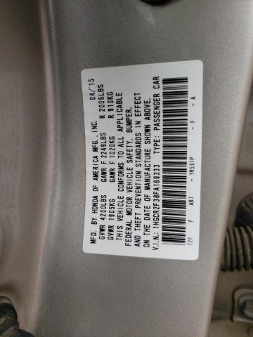 Aukcja sprzedaży 2015 Honda Accord Lx, vin: 1HGCR2F38FA169333, numer aukcji: 61827063