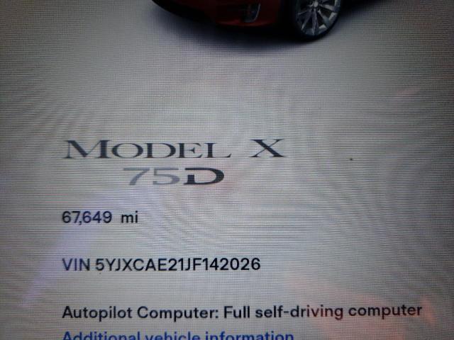 Aukcja sprzedaży 2018 Tesla Model X, vin: 5YJXCAE21JF142026, numer aukcji: 65296033
